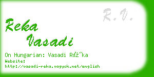 reka vasadi business card
